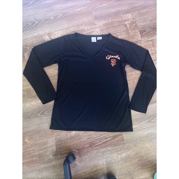 Concepts Sports SAN F GIANTS Baseball Black Long Sleeve T-Shirt Womens Size XL - Picture 5 of 9